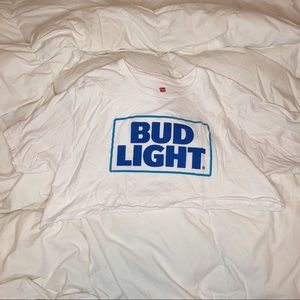 bud light crop top t shirt